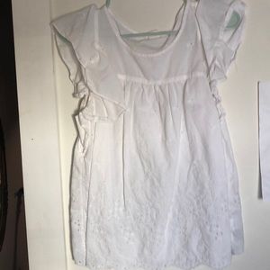 Gap Eyelet Lace White Blouse